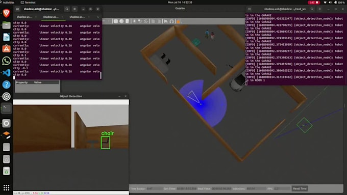 simulate robot on ros using gazebo