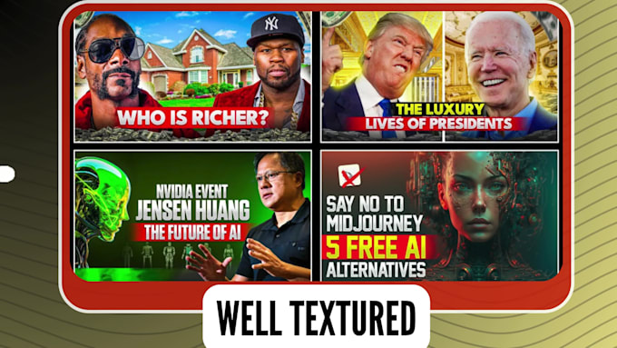 craft professional youtube thumbnails and podcast thumbnails