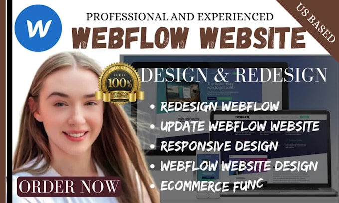 update webflow, website design or redesign webflow, build webflow website, SEO