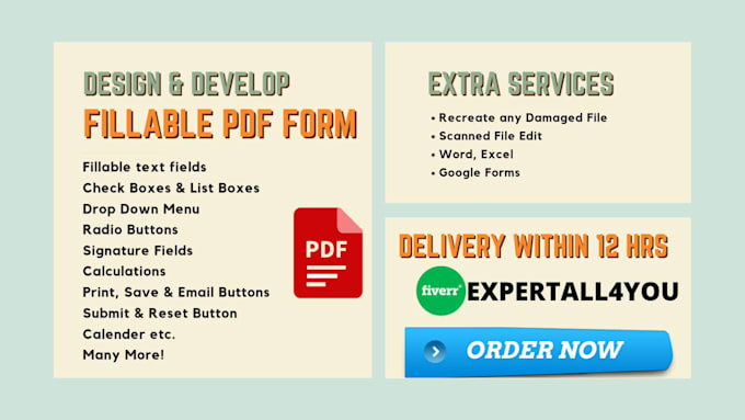 create a PDF fillable form or convert it to fillable form