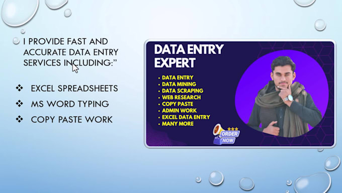 do accurate data entry typing excel work and books typing