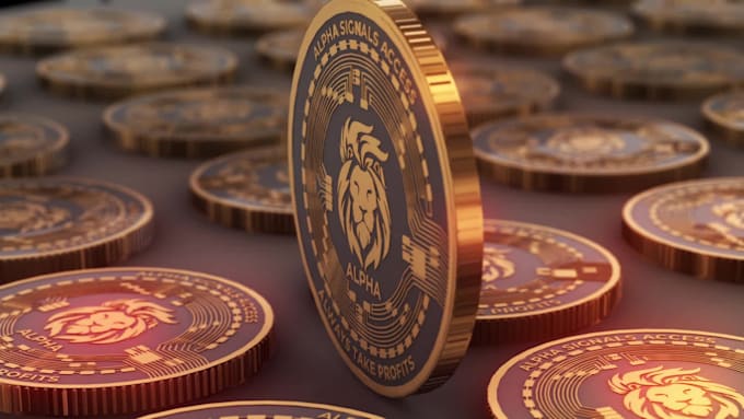 design gold, silver coin animation 4k, crypto token, and  3d bitcoin logo