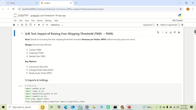 provide actionable business insights with sql, python, and reports