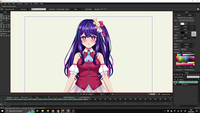 draw and rigging anime character animation like vtuber