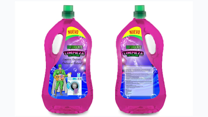 design a creative detergent product label for you