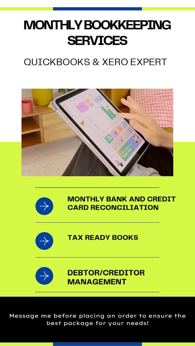 do monthly bookkeeping with financial reports