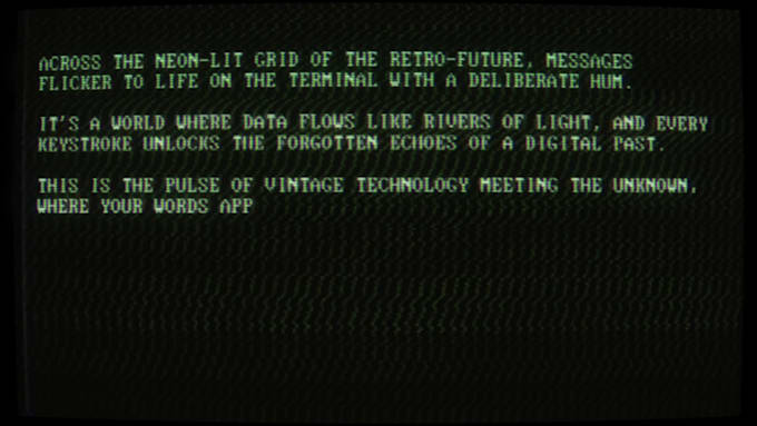 create a writing effect on an old computer