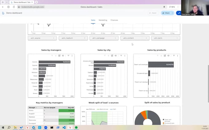 do a dashboard in google data studio