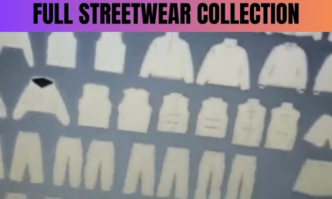 streetwear collection vector and tech pack
