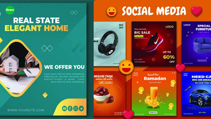 design premium social media posts for facebook and instagram