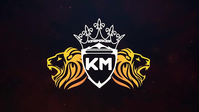 fire effect lion 3d animated logo