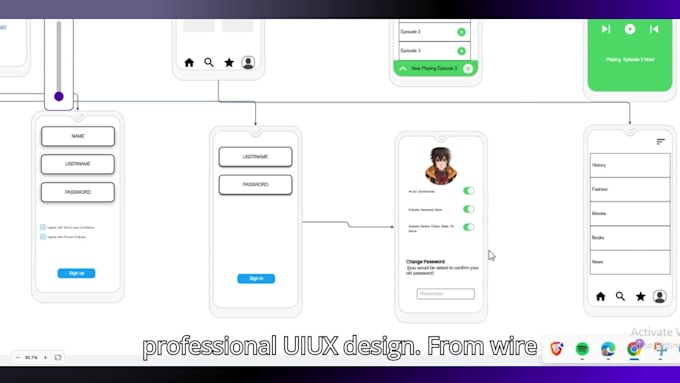 design a professional and realistic mobile app mockup for IOS and android