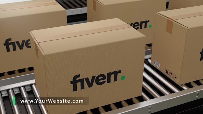 put your logo on boxes on the conveyor belt