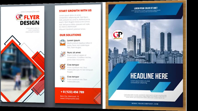 design your company brochure, flyer, and trifold brochure
