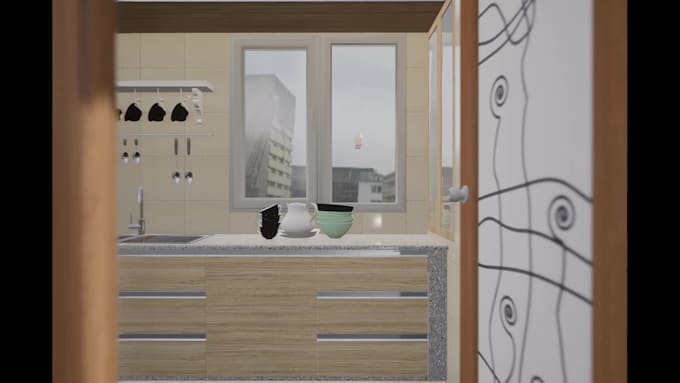 Create 3d kitchen interior design and realistic rendering by ...