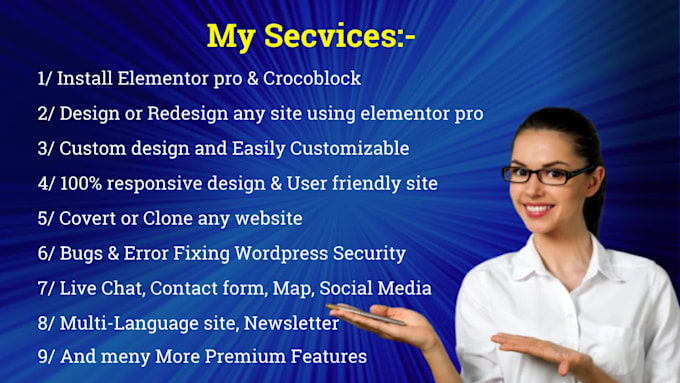 create a elementor pro and crocoblock wordpress website