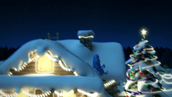 customize this christmas greetings intro video