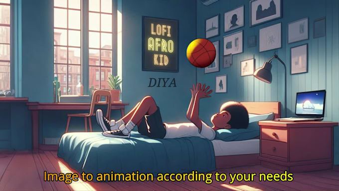 create cozy lofi loop animation and music video for youtube
