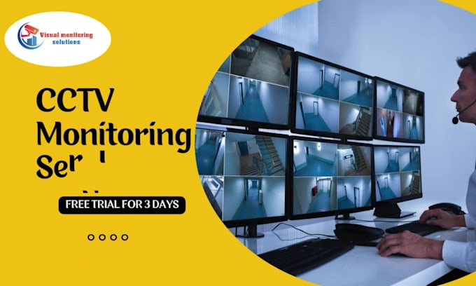 remote cctv and surveillance monitoring as security guard