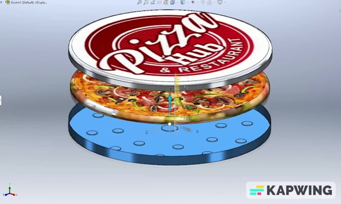 design pizza package or plastic enclosure