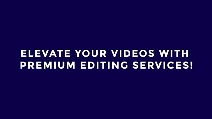 do video editing for cheap
