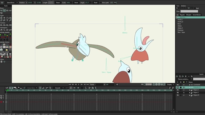 create a model in tooboom or a character in moho