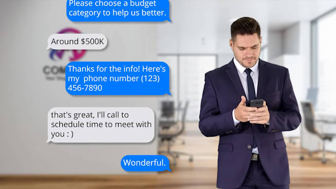 create unique live action SMS promo short video ad