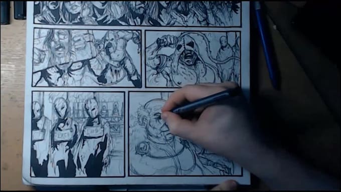 draw a fantasy comic book or graphic novel page
