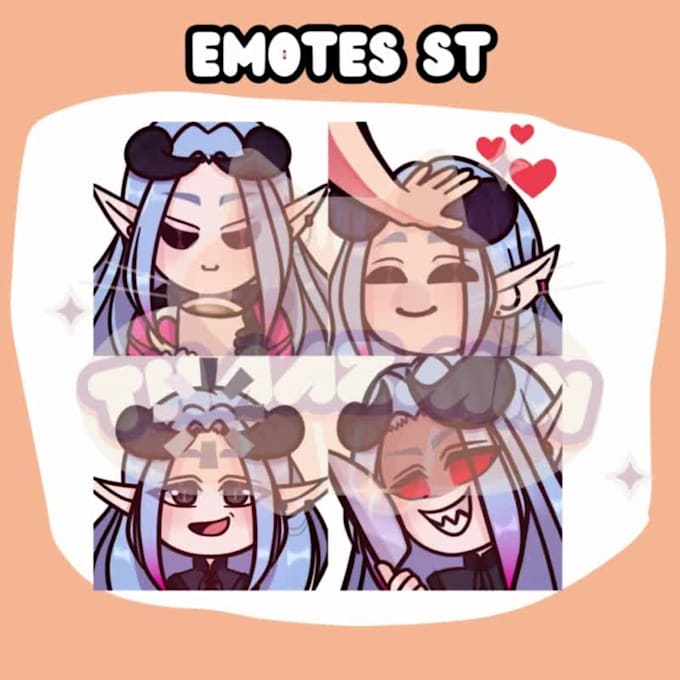 draw cute twitch, youtube emotes