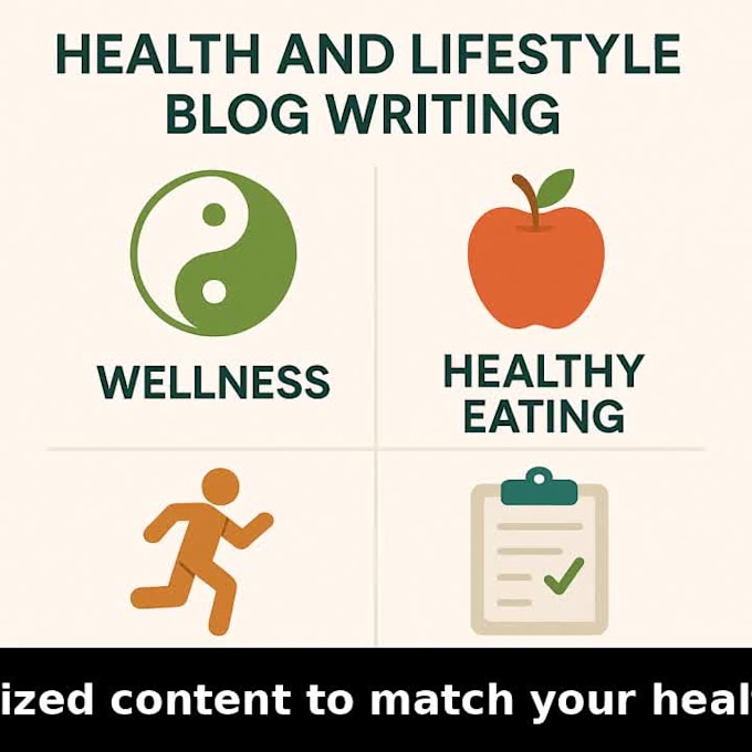write engaging health and lifestyle blog posts or articles