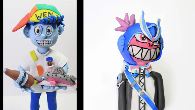 make a sculpture figure in clay based on photos or any ideas