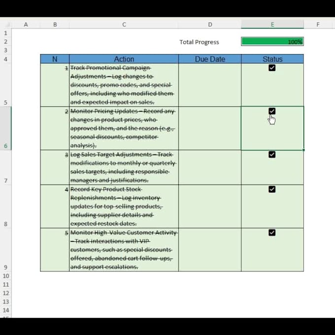 send excel task management template action tracker