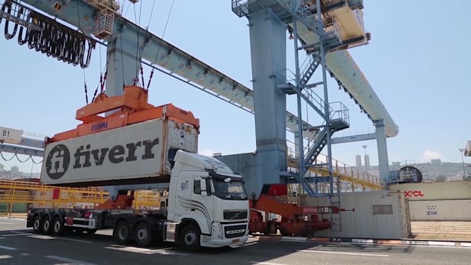 create logistics container video for your company logo