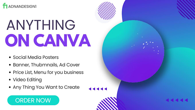 design banner, business card, anything in canva