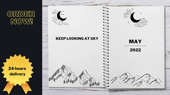 design a printable journal, planner,  or calendar in canva