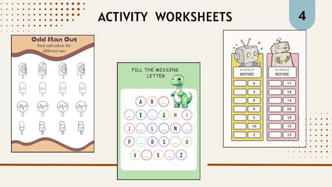 design kids worksheets, activity books kdp etsy