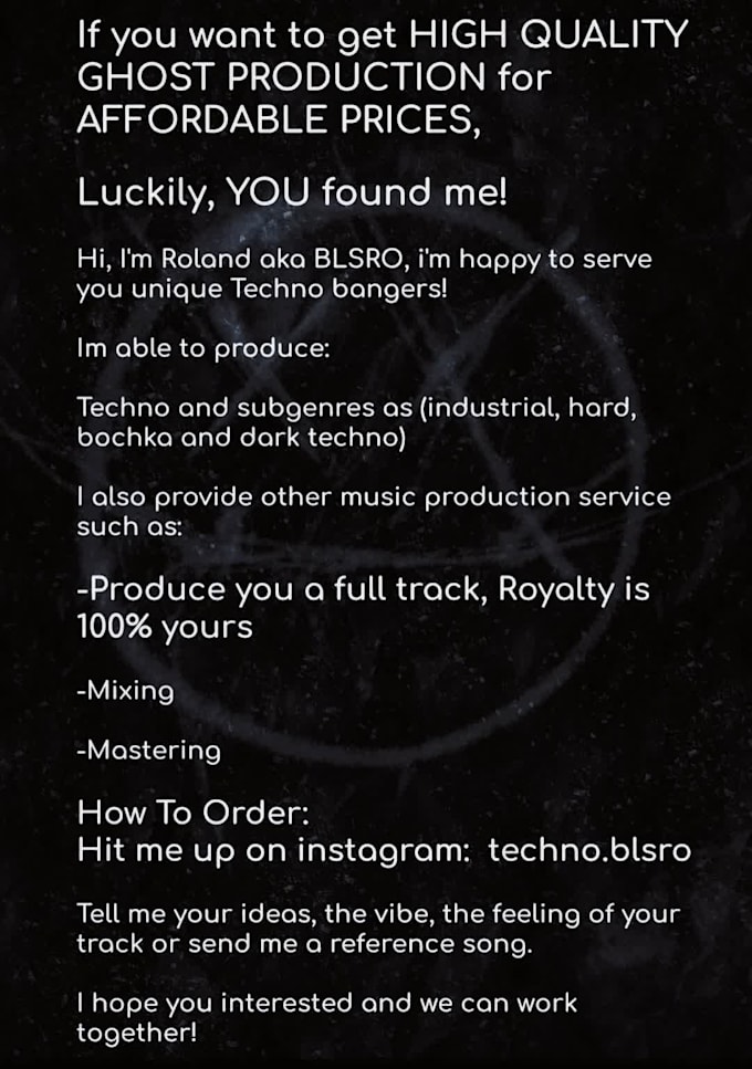 produce you a hard techno,industrial,bochka or schranz track