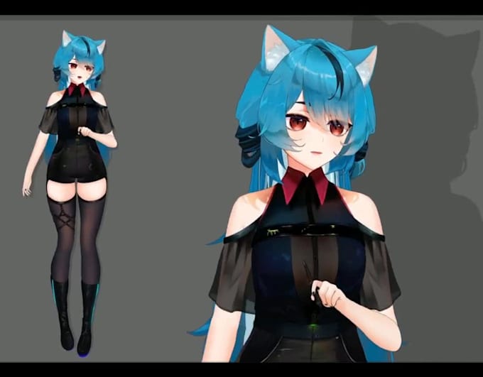 Dibujar y manipular un modelo vtuber 2d avatar vtuber 2d modelo vtuber ...