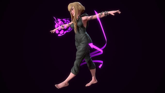 3d anime character vrchat avatar anime character 3d model sculpting by ...