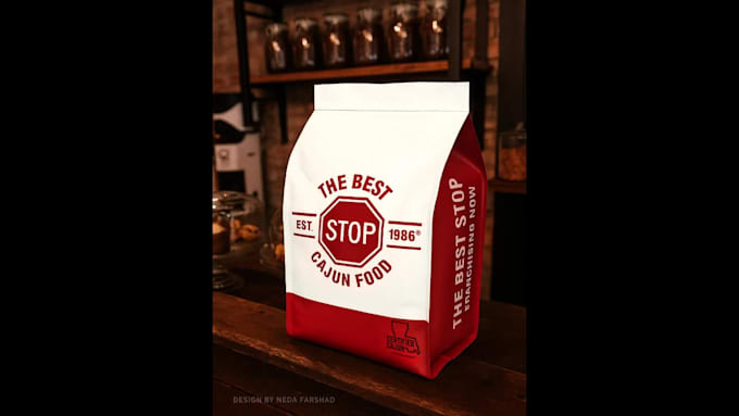 design premium coffee packaging, coffee bag and label design