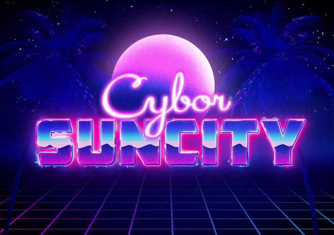 do 80s miami vice retro logo design