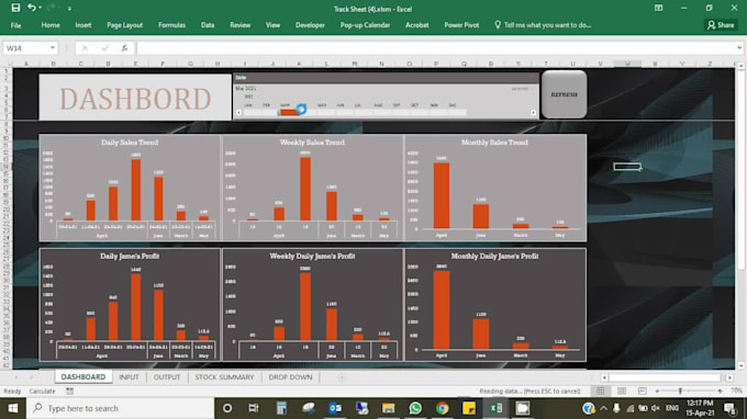 design custom, interactive excel google dashboard and template