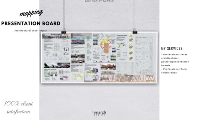 do architectural mapping and presentation board or panel