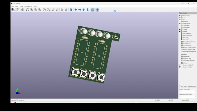 do pcb design in kicad software