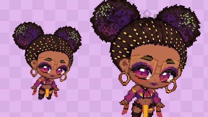 create pixel vtuber live2d model pixel avatar animation live2d rigging pixel art