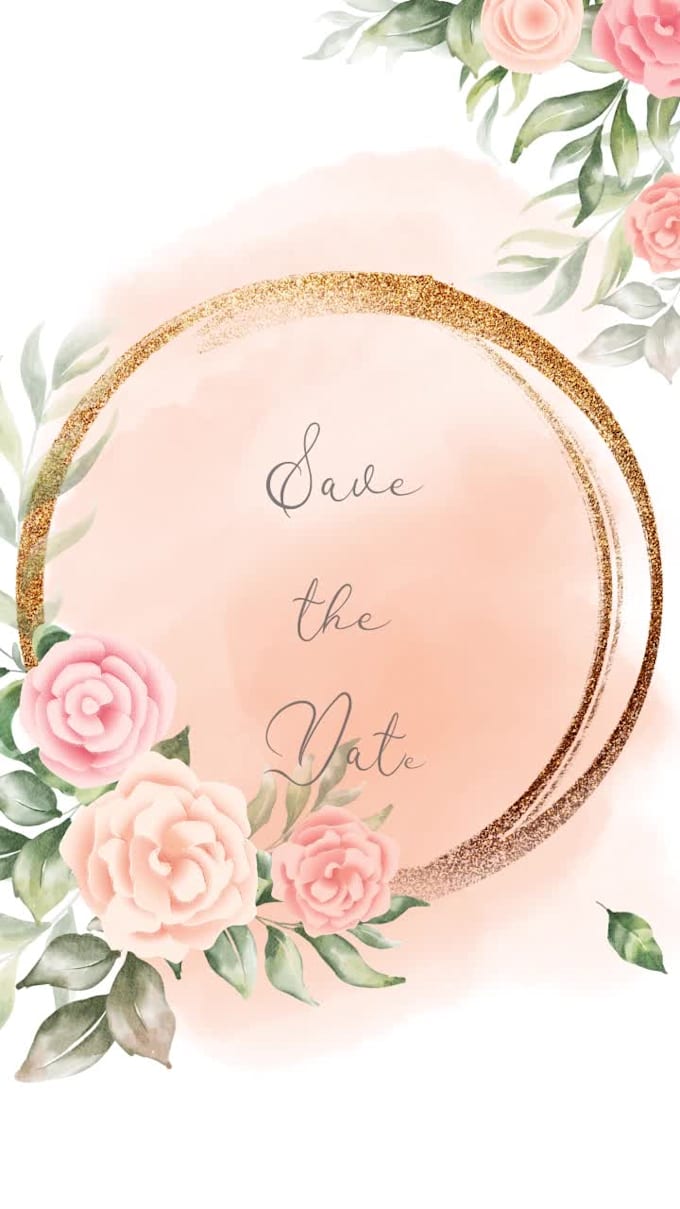design an elegant wedding invitation or ecard for whatsapp