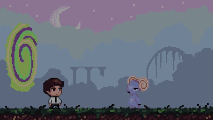 draw characters in pixel art style