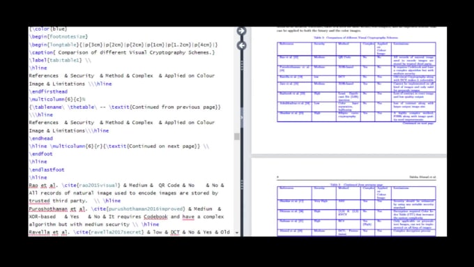 Create Tables Using Latex Overleaf By Salehaahmad | Fiverr