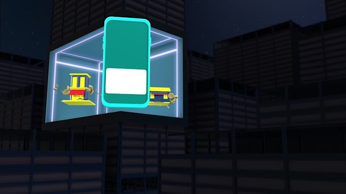 Create a 3d video for 3d led billboard and anamorphic display by ...