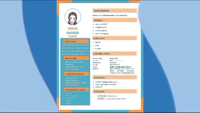 design creative resume for you